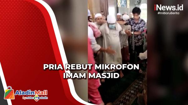 Heboh! Pria Rebut Mikrofon Imam Masjid sambil Ngamuk di Samarinda